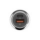 Incarcator auto smartphone incarcare rapida 3A USB, PD iphone, aluminiu