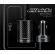 Incarcator auto 4x porturi USB incarcare rapida 5A, cablu extensie bancheta spate