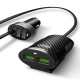 Incarcator auto 4x porturi USB incarcare rapida 5A, cablu extensie bancheta spate