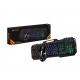 Set combo gaming, tastatura metalica iluminata, semi mecanica, si mouse 1000 DPI led rgb, Mixie X8000