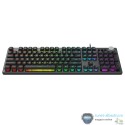 Tastatura mecanica gaming Aula F2028, efecte de lumini LED RGB, taste multimedia, anti-ghosting USB- semi-pro