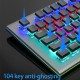 Tastatura mecanica pro gaming S2096, iluminare LED RGB 21 efecte, 104 taste anti-fantoma programabile, cu fir USB, MAC