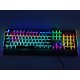 Tastatura mecanica pro gaming F2099 slim, 21 efecte iluminare LED RGB, 104 taste anti-fantoma  cu fir USB, 4 taste multimedia