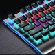 Tastatura mecanica pro gaming F2099 slim, 21 efecte iluminare LED RGB, 104 taste anti-fantoma  cu fir USB, 4 taste multimedia