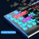 Tastatura mecanica pro gaming F2099 slim, 21 efecte iluminare LED RGB, 104 taste anti-fantoma  cu fir USB, 4 taste multimedia