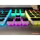 Tastatura mecanica pro gaming F2099 slim, 21 efecte iluminare LED RGB, 104 taste anti-fantoma  cu fir USB, 4 taste multimedia