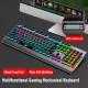 Tastatura mecanica pro gaming F2099 slim, 21 efecte iluminare LED RGB, 104 taste anti-fantoma  cu fir USB, 4 taste multimedia