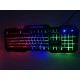 Tastatura gaming metalica iluminata, LED multicolor semi mecanica X800, cu fir USB