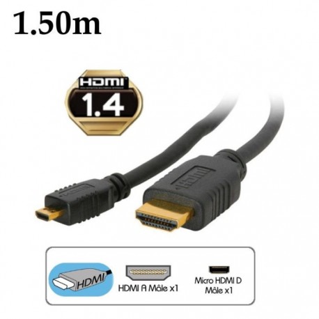 cablu HDMI tata- micro HDMI tata, lungim ,5 metri