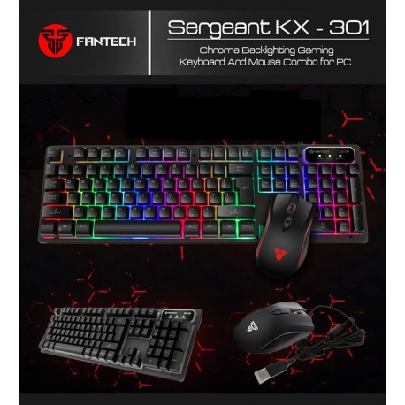 set, kit, combo, tastatura si mouse 3200 DPI gaming fantech led rgb